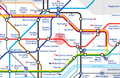 Chancery Lane station map