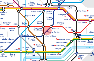 Covent Garden station map