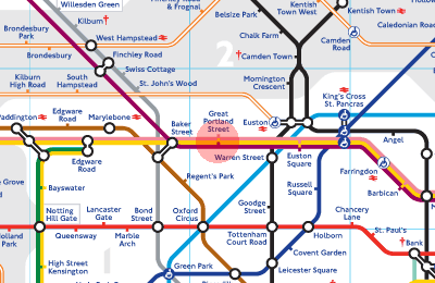 Great Portland Street station map