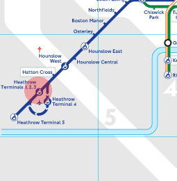 Heathrow Terminals 1,2,3 station map