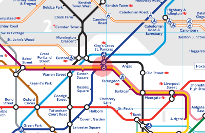 King's Cross St. Pancras station map