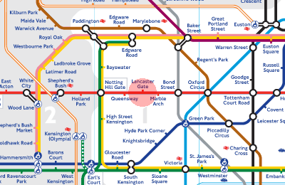 Lancaster Gate station map