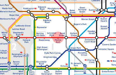 Marble Arch station map