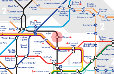 Old Street station map