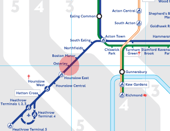 Osterley station map