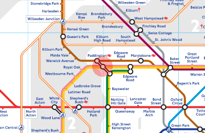 Paddington station map