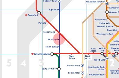 Park Royal station map