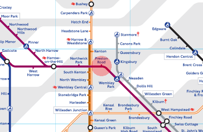 Preston Road station map