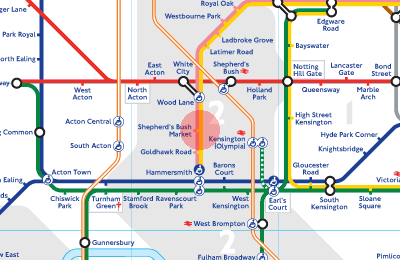 Shepherd's Bush Market station map