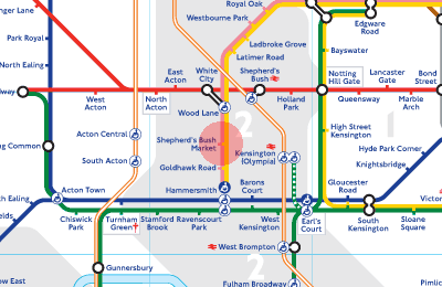 Shepherd's Bush station map