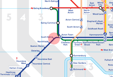 South Ealing station map