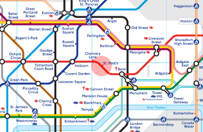 St. Paul's station map