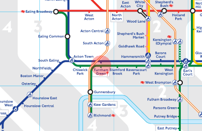 Turnham Green station map