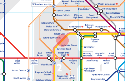 Westbourne Park station map