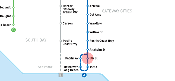5th Street station map