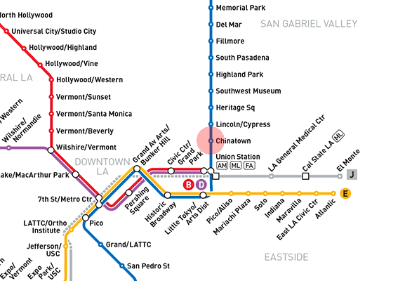 Chinatown station map