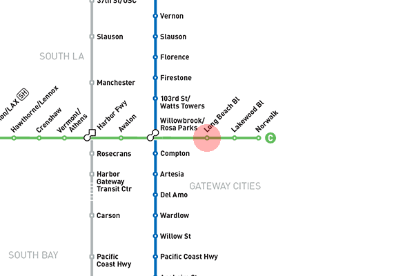 Long Beach station map