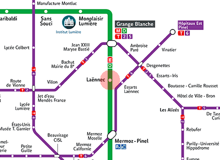 Laennec station map