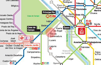 Alto de Extremadura station map