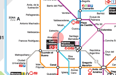 Alvarado station map
