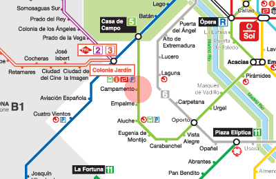 Campamento station map