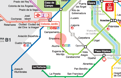 Empalme station map