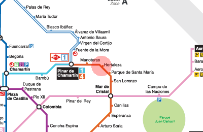 Hortaleza station map