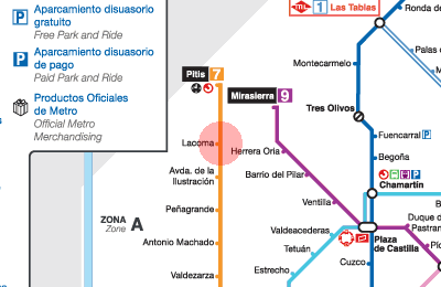 Lacoma station map