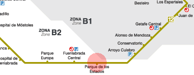 Parque de los Estados station map