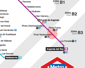 Rivas Vaciamadrid station map