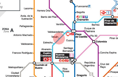 Tetuan station map