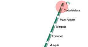 Ciudad Azteca station map