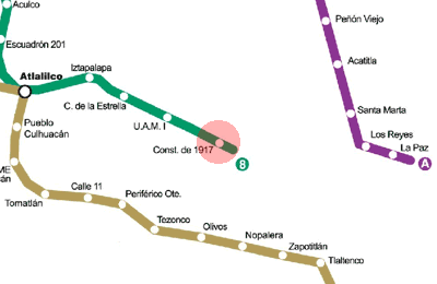 Constitucion de 1917 station map