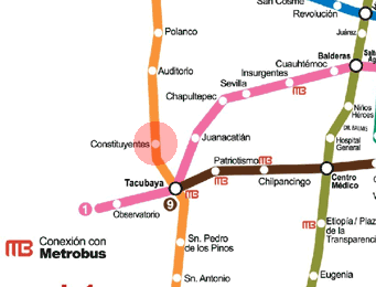 Constituyentes station map