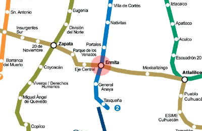 Ermita station map