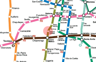 Hospital General station map