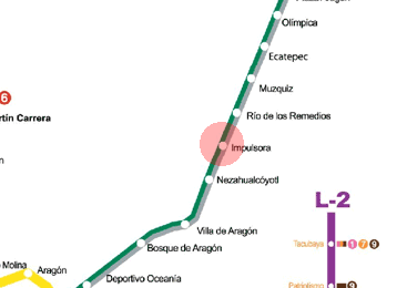 Impulsora station map