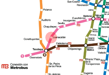 Juanacatlan station map