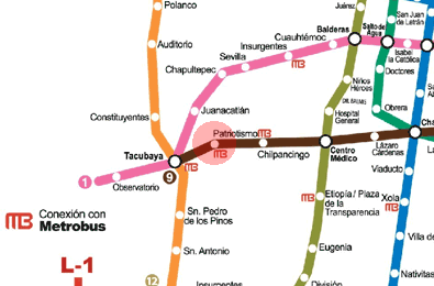 Patriotismo station map