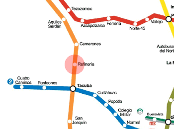 Refineria station map