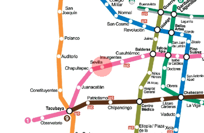 Sevilla station map