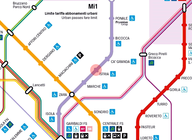 Istria station map