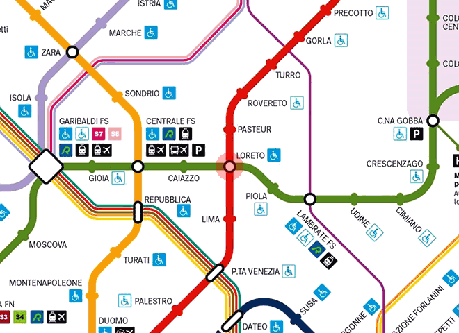 Loreto station map