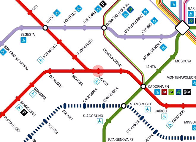 Pagano station map