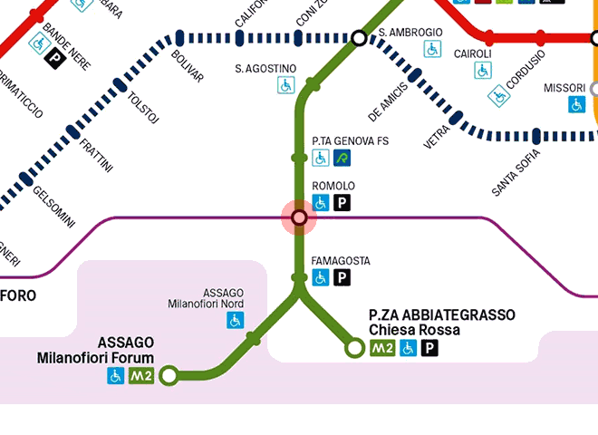 Romolo station map