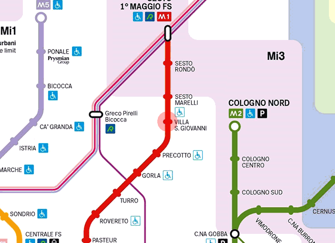 Villa San Giovanni station map