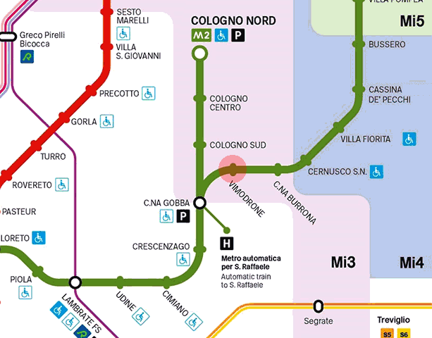 Vimodrone station map