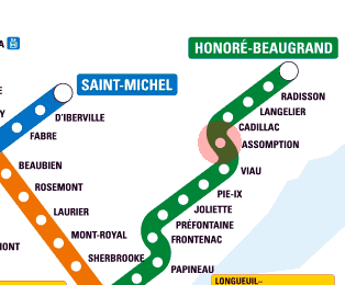 Assomption station map