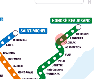 Cadillac station map