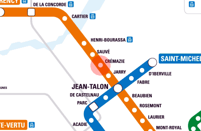 Cremazie station map